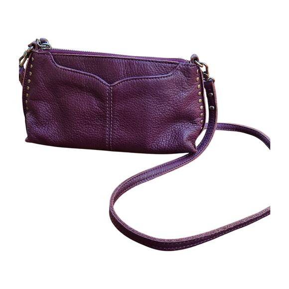 The Sak Handbags - Vintage The Sak Pebbled Leather Crossbody Purple Studded Y2K Bag